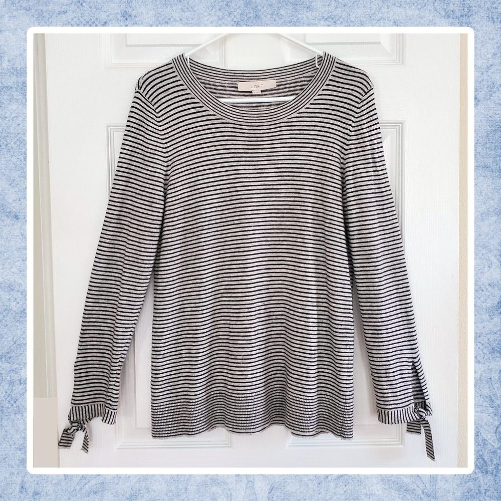 Loft Tie Sleeve Sweater